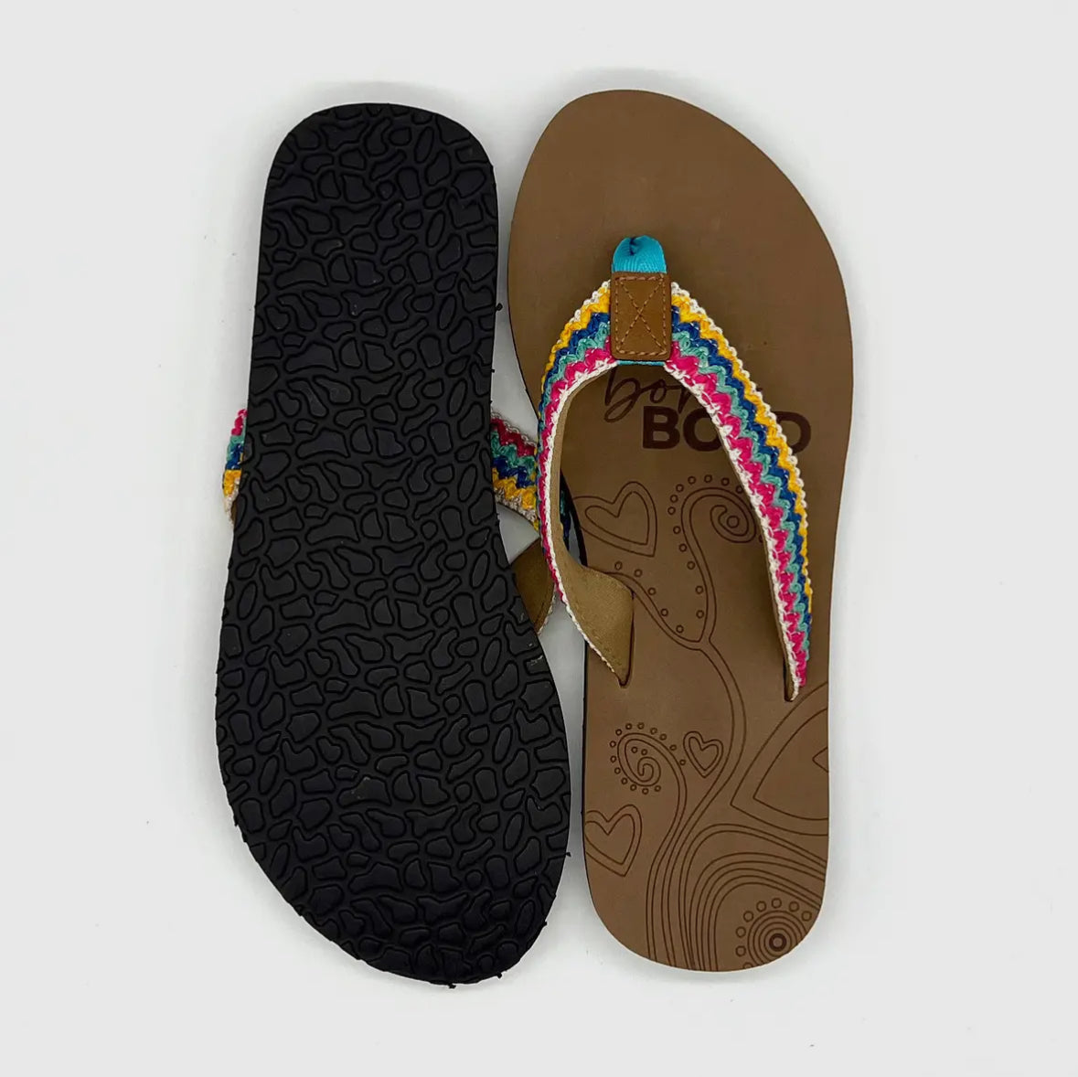 Boho flip flop rainbow Ann Marie James Boutique