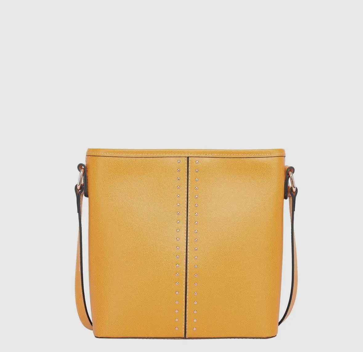 Yellow leather safety crossbody