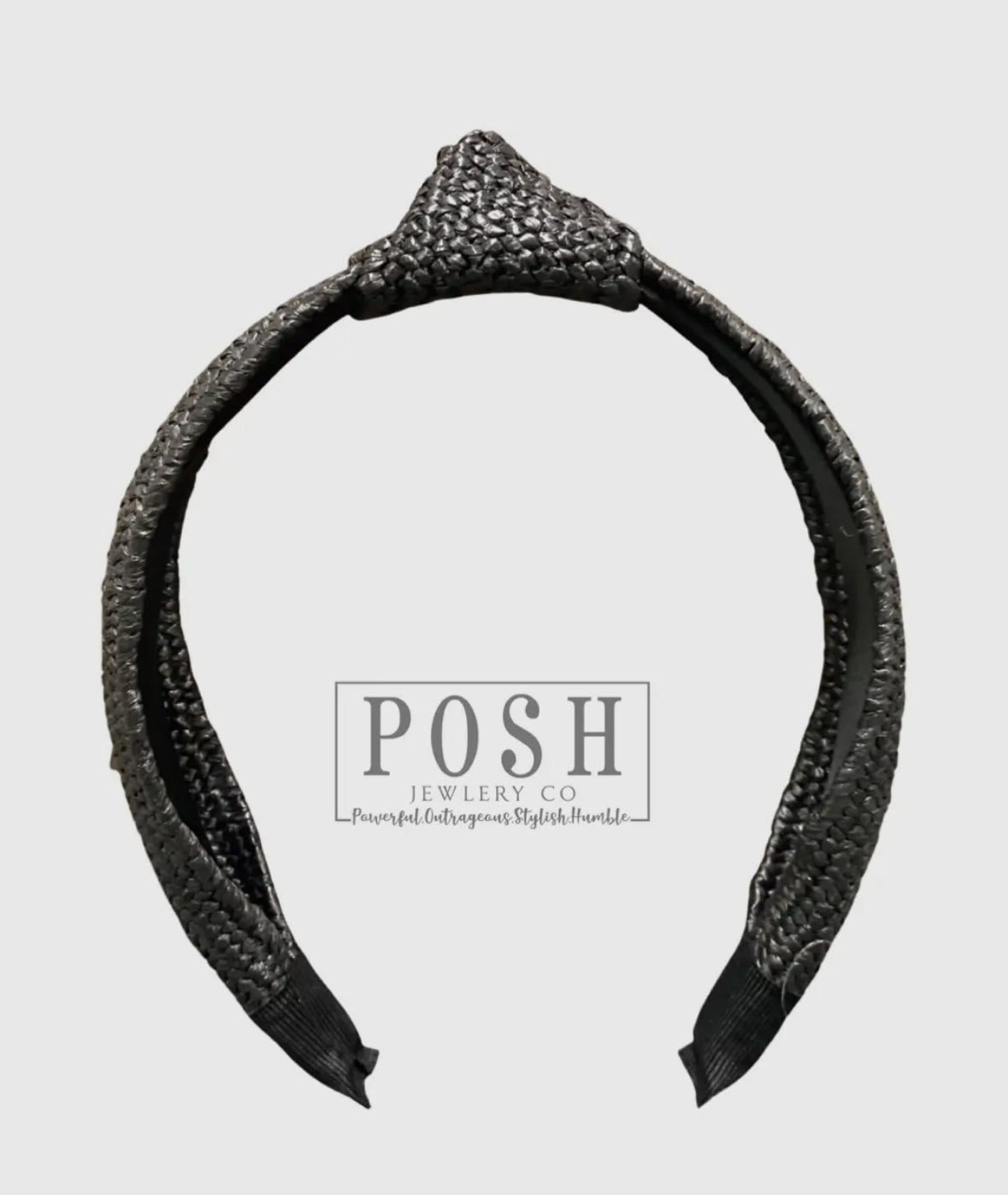 Woven head band black