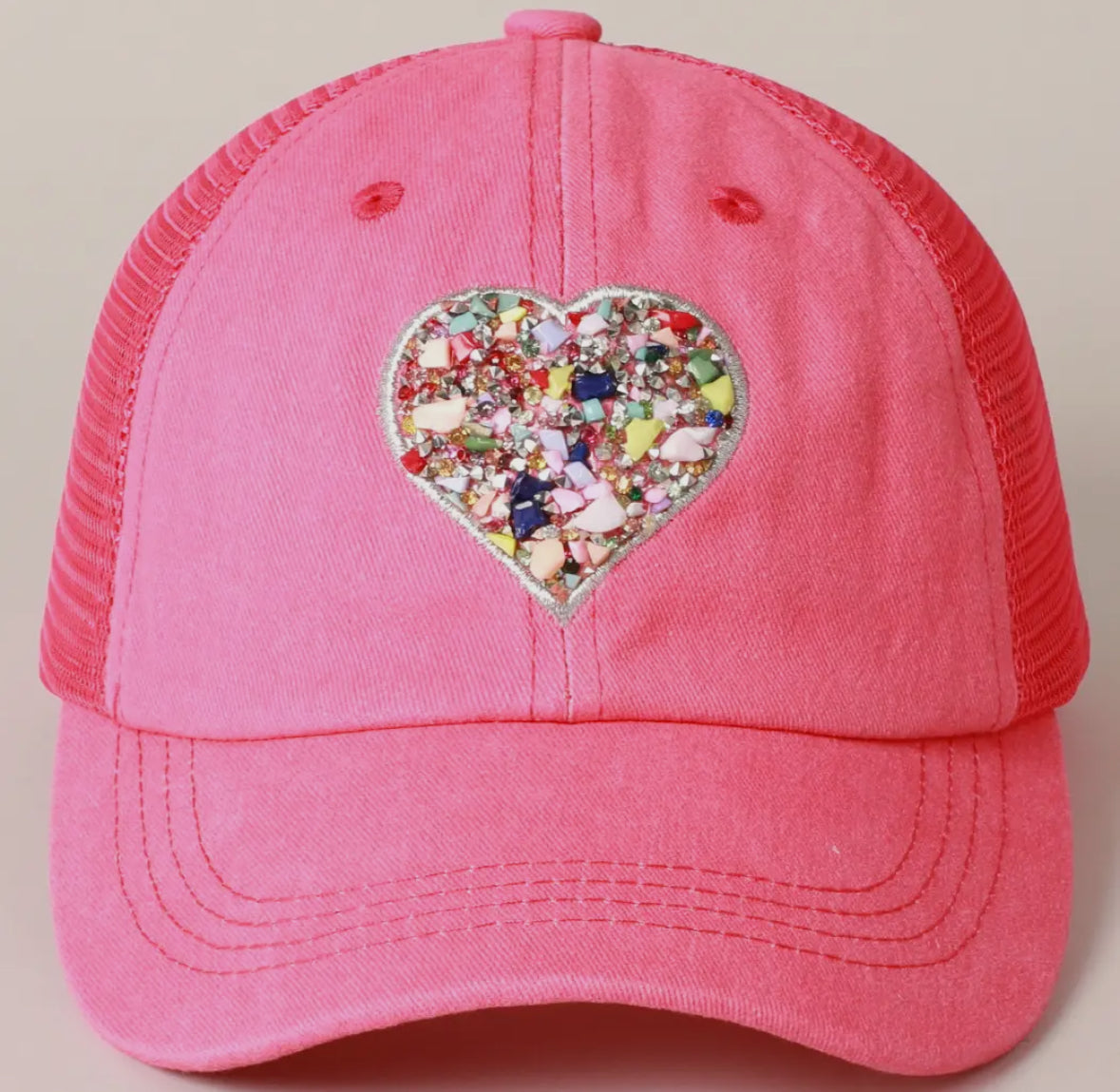 Heart hat pink