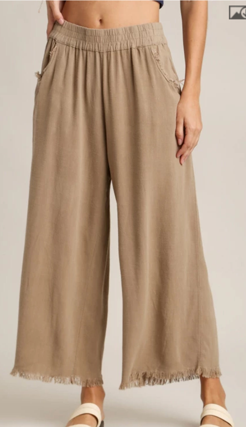 Linen pant latte K6563