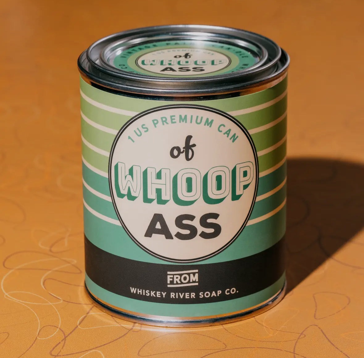 Can of whoop ass candle