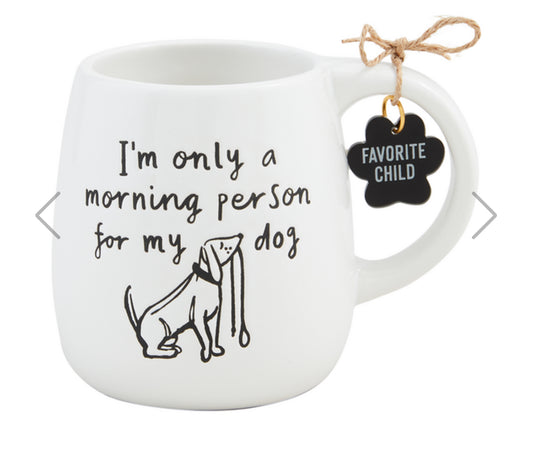 Morning person dog mug