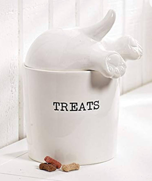 Dog treat canister