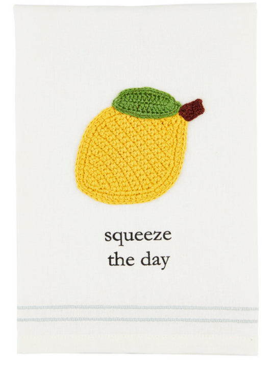 Squeeze the day lemon towel