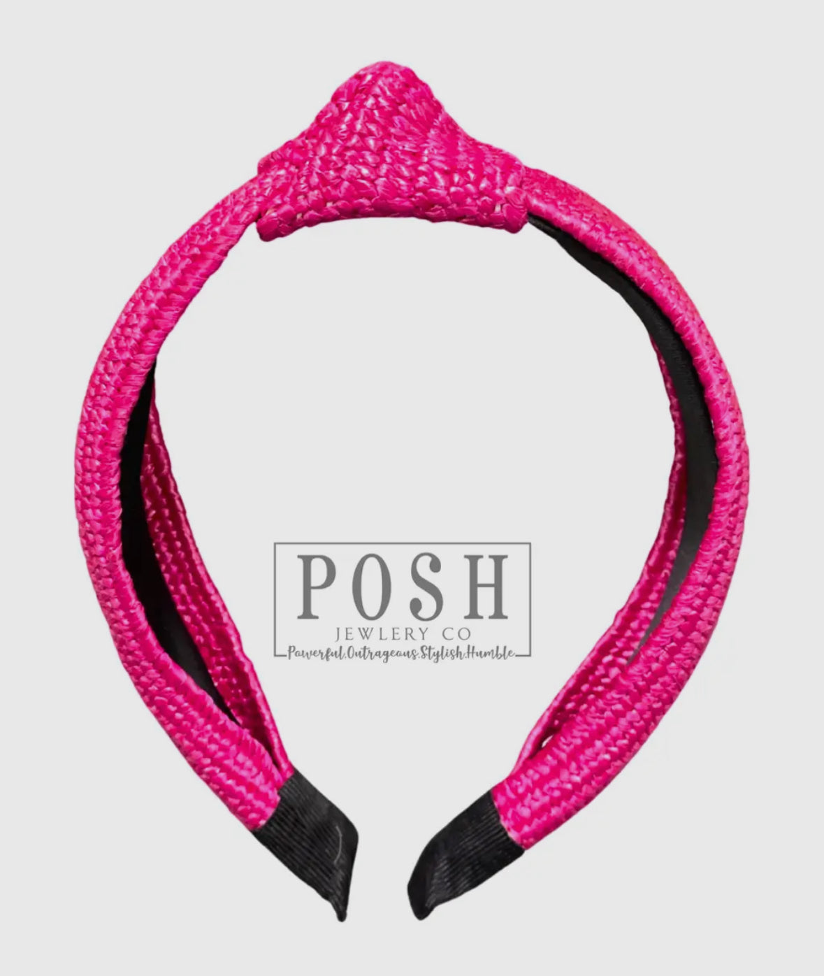 Woven head band hot pink