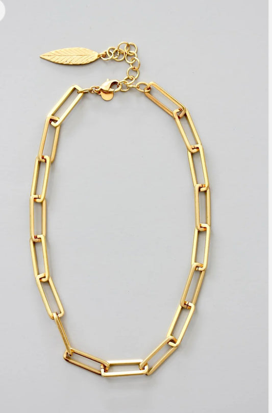 DOR615 GOLD PAPER CLIP CHAIN