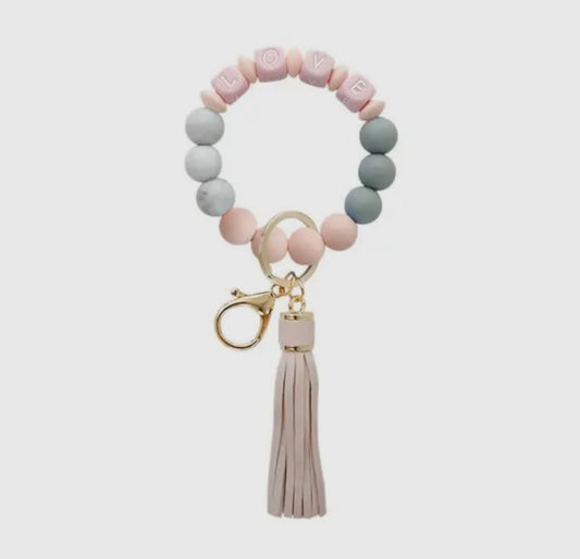 Love keychain pink