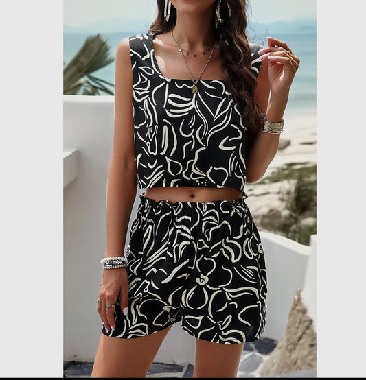 All over print short black