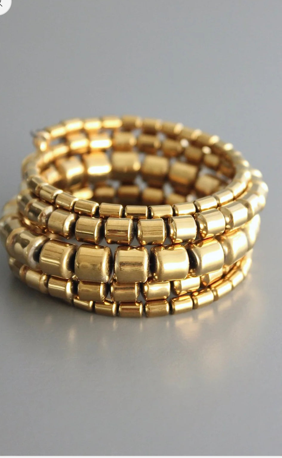 Gold plated hematite wrap