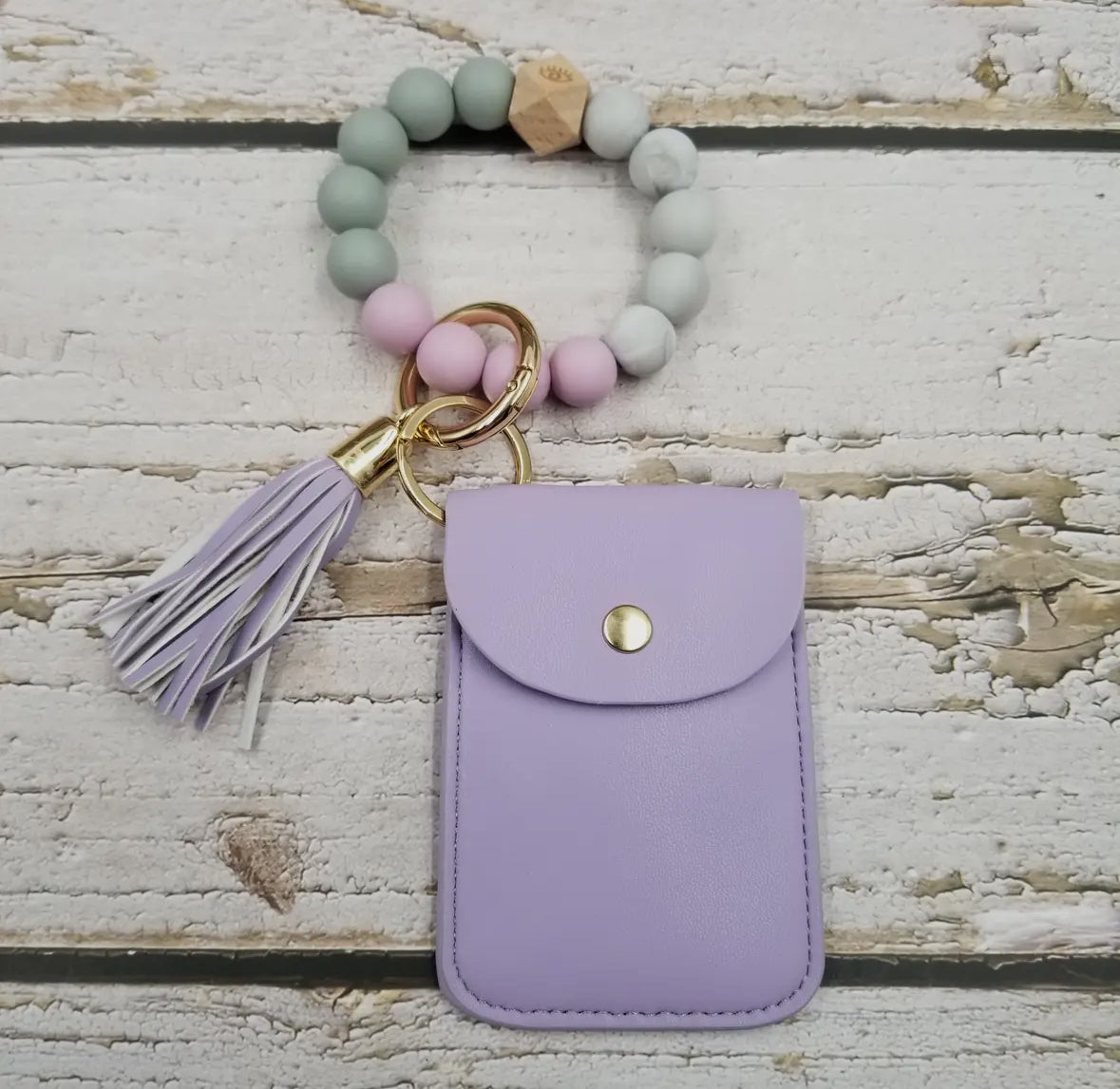 Tassle card case lavender