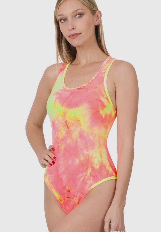 Pink/yellow bodysuit