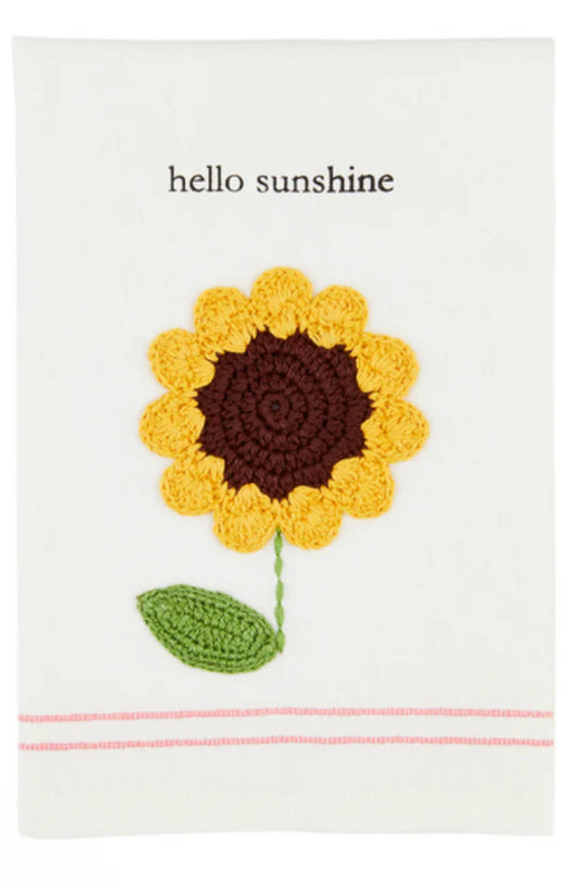 Hello sunshine sunflower towel