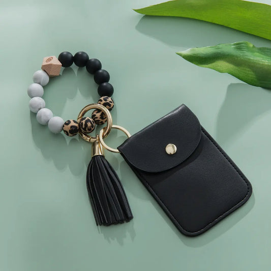 Tassle card case black