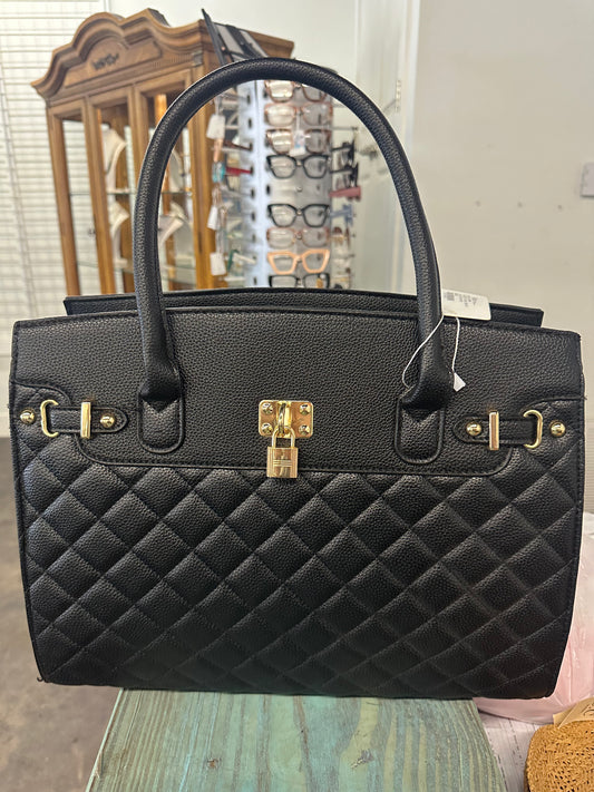 Pu-25501-t3 black tote with wallet