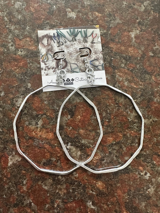 Large silver hoops