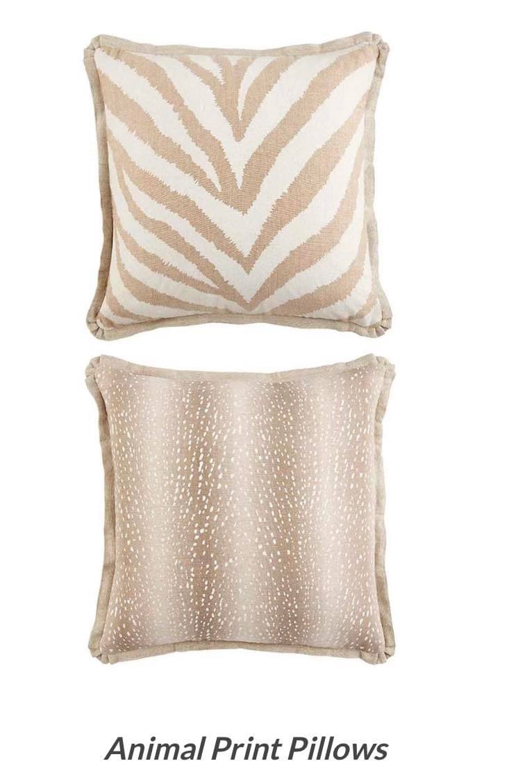 Fawn animal print pillow