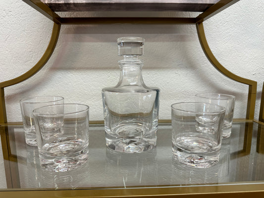 5 piece decanter and glass set