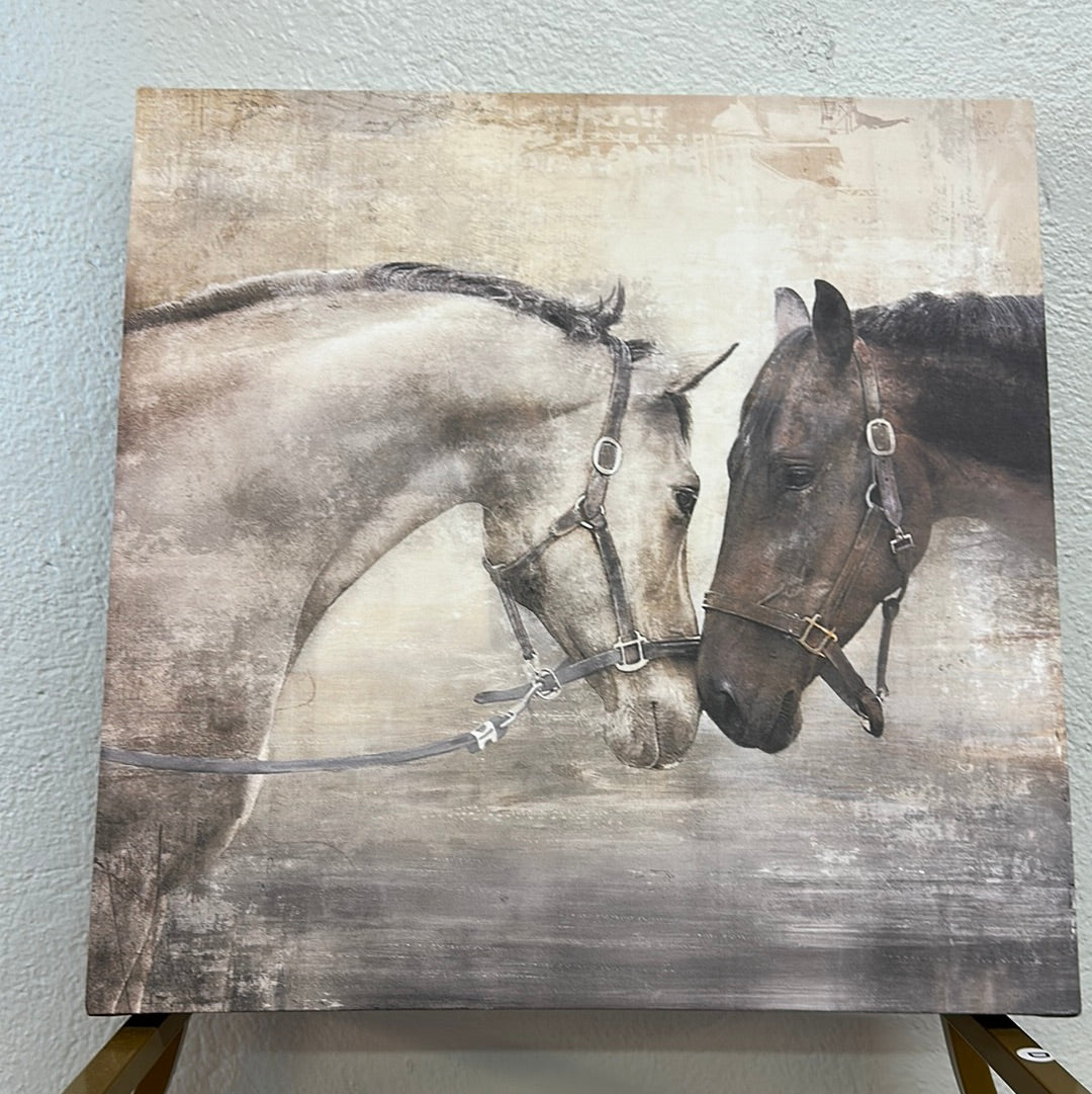 Horse couple canvas