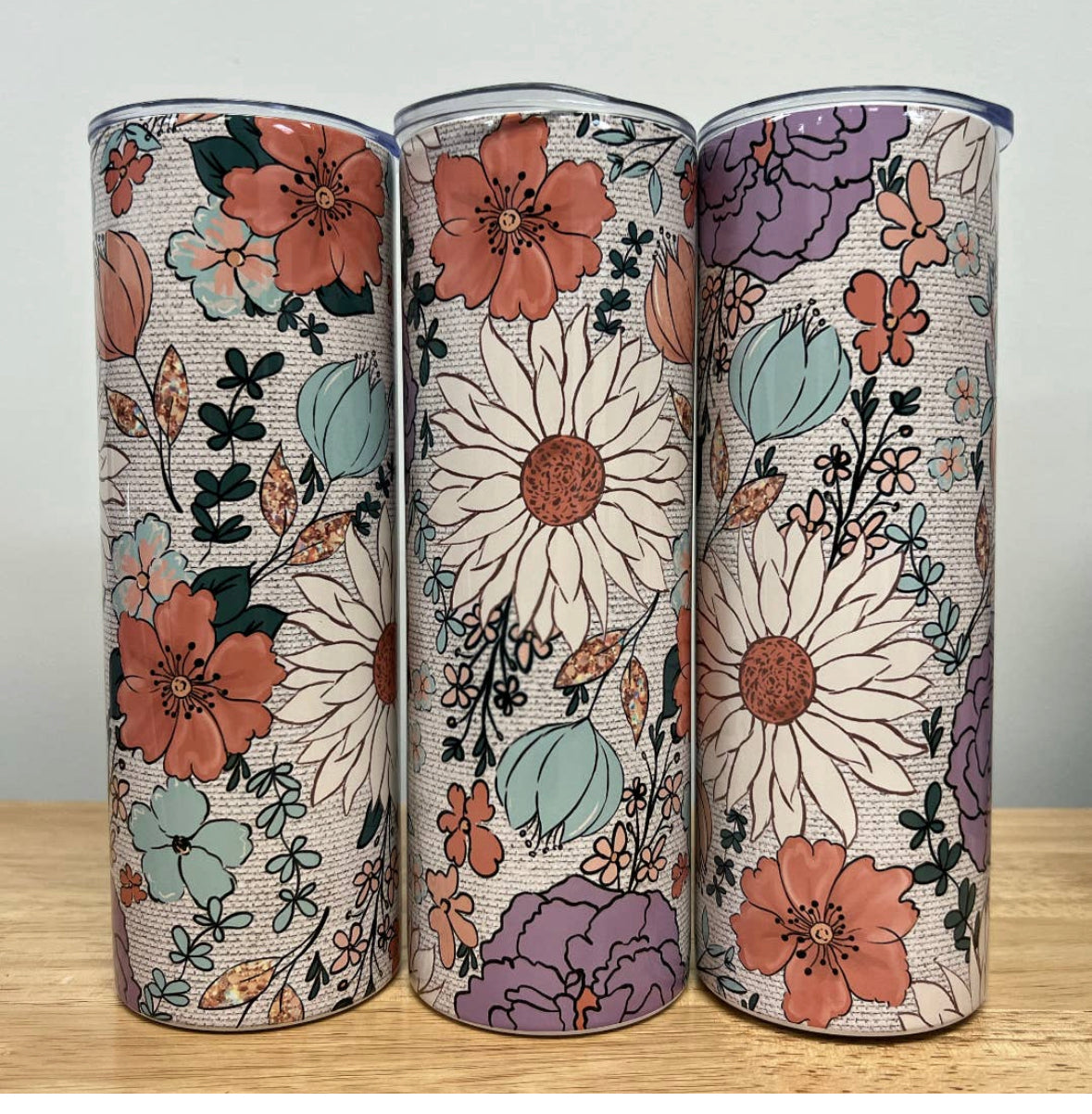 floral tumbler