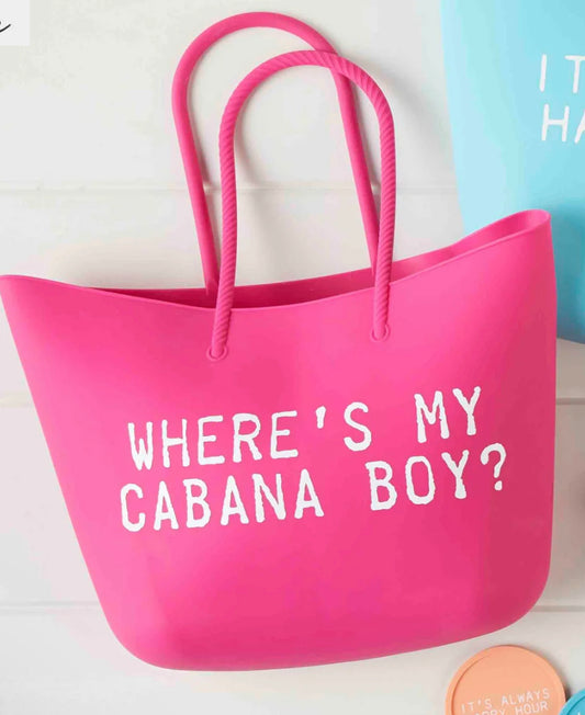 Pink silicone tote