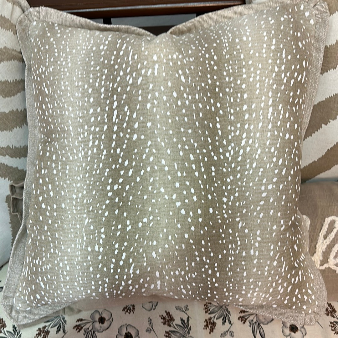 Fawn animal print pillow